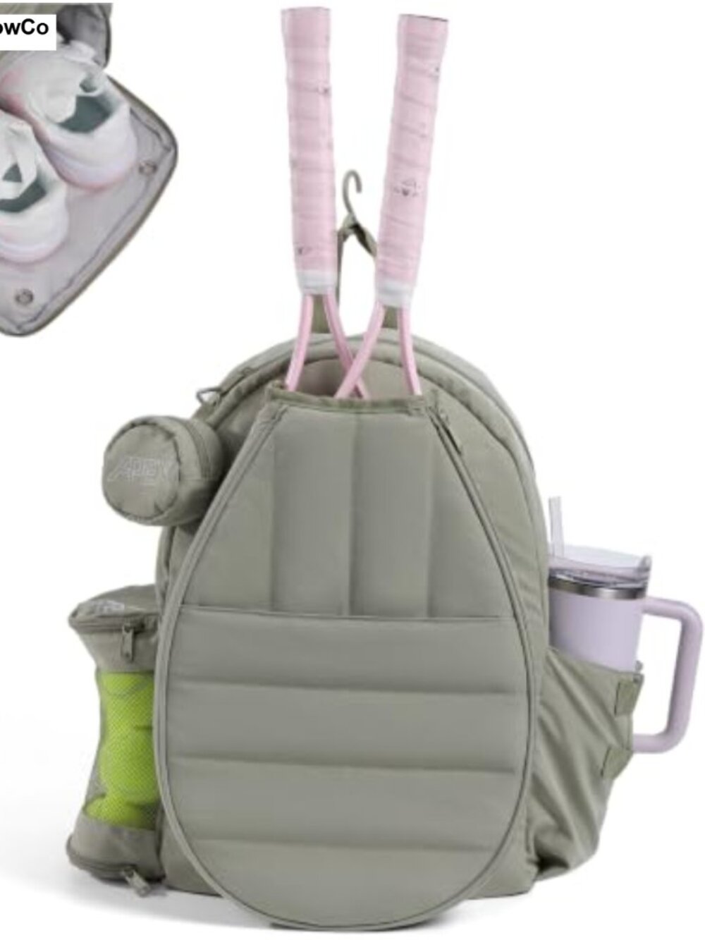 Tennis Backpack for Women Men, Holds 2 Rackets, Pickleball Badminton Gym Bag
